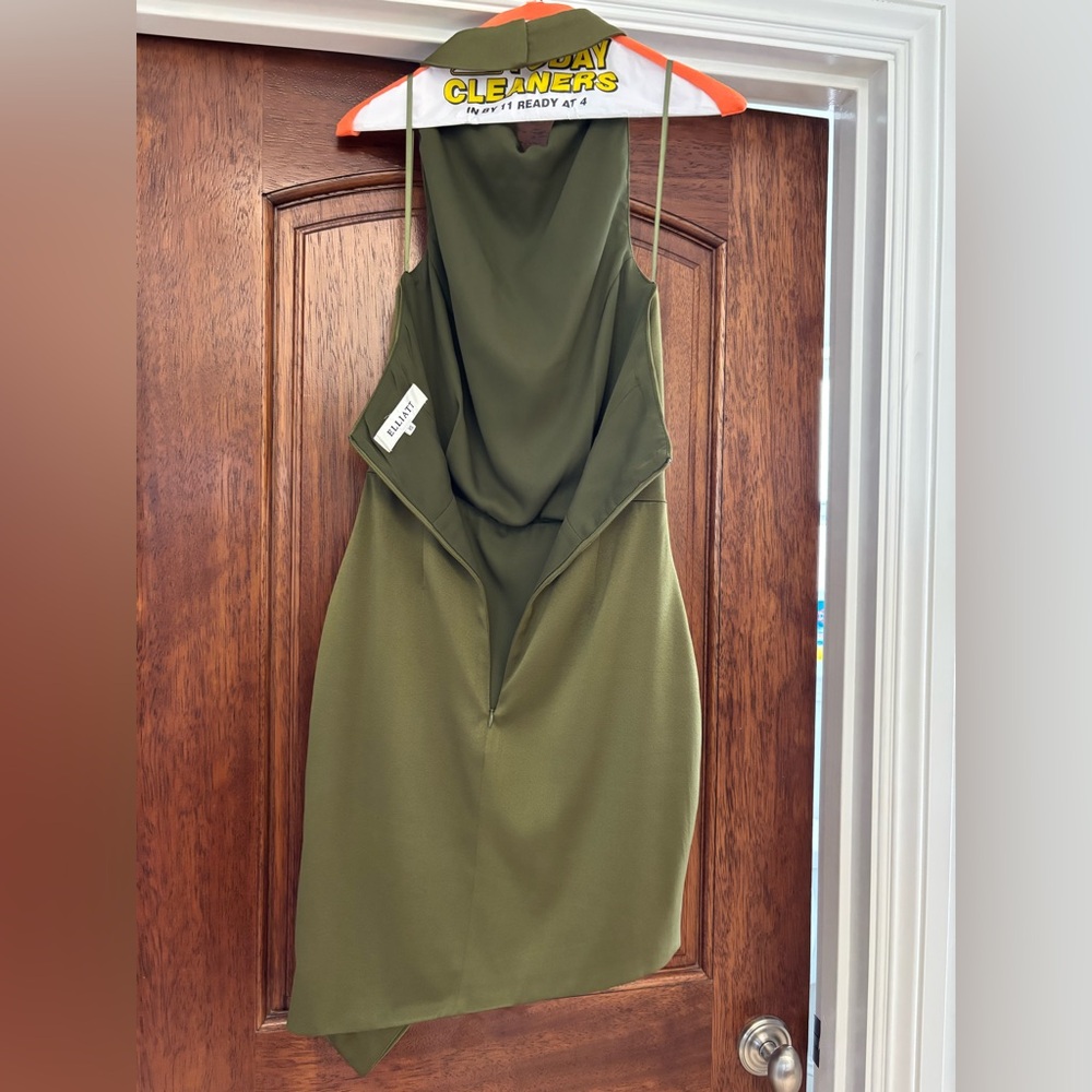 Women’s Elliot green cowl neck dress - Picture 3 of 5